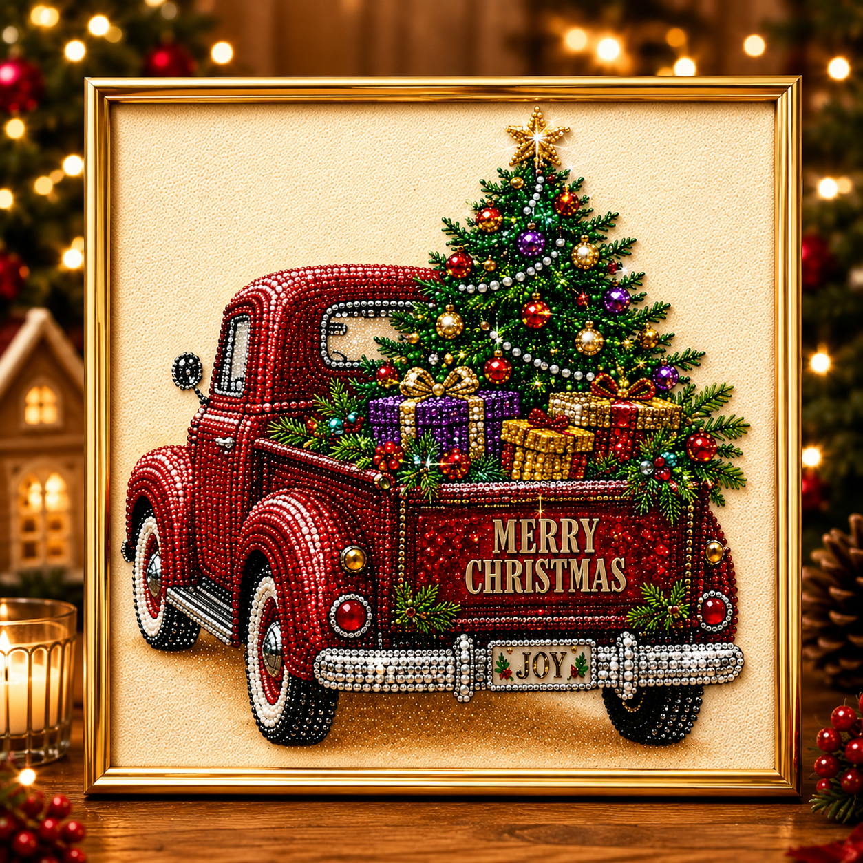 3D Vintage Christmas Truck