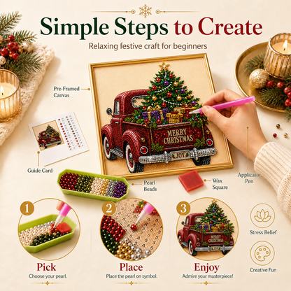 3D Vintage Christmas Truck