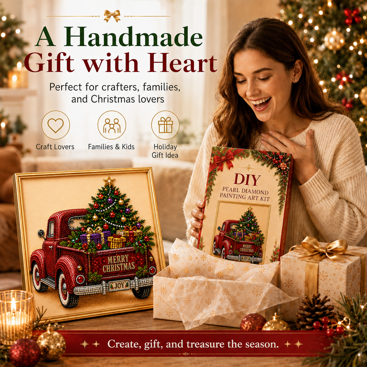 3D Vintage Christmas Truck