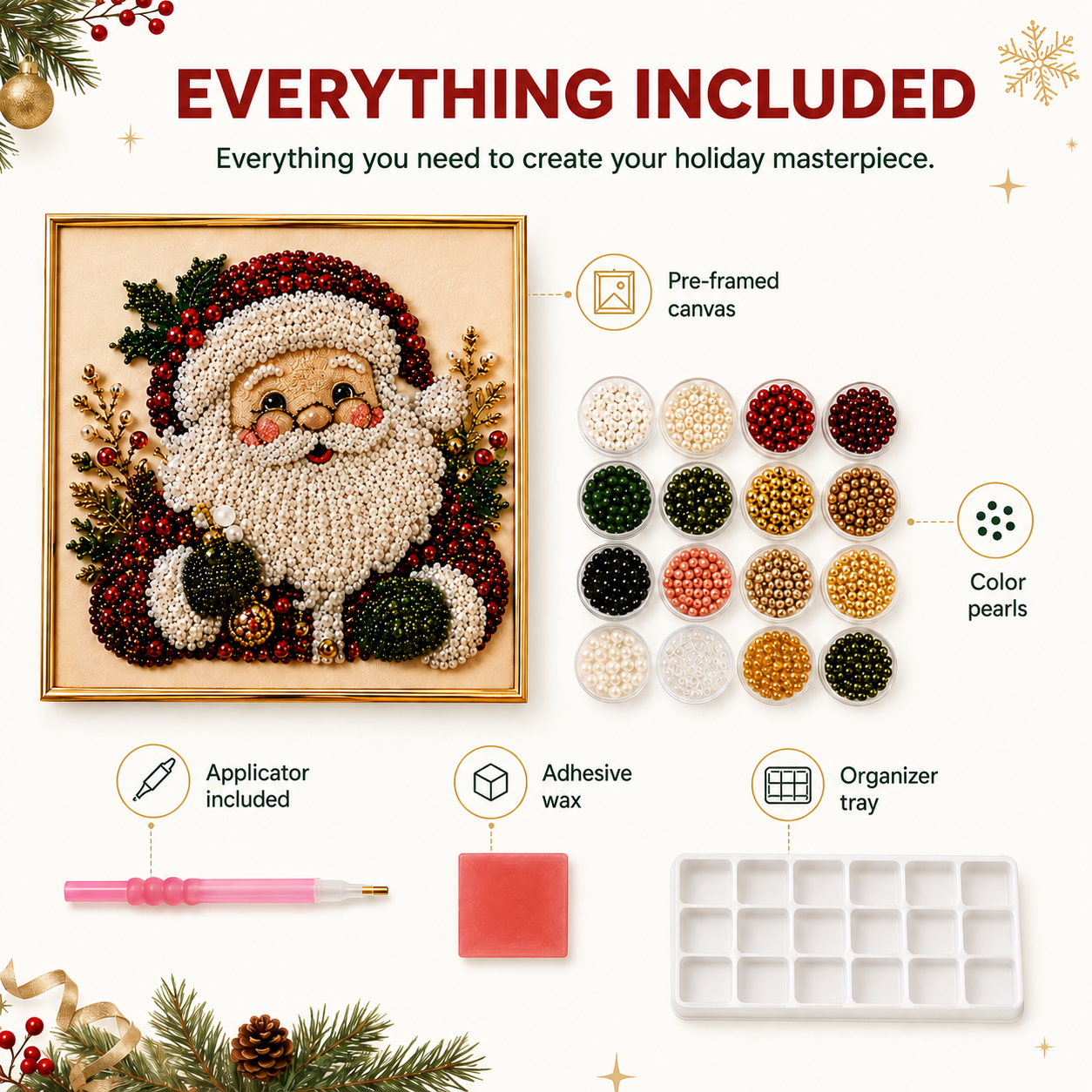 3D Christmas Pearl Art Kit