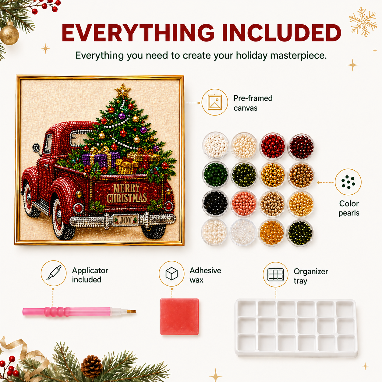 3D Vintage Christmas Truck